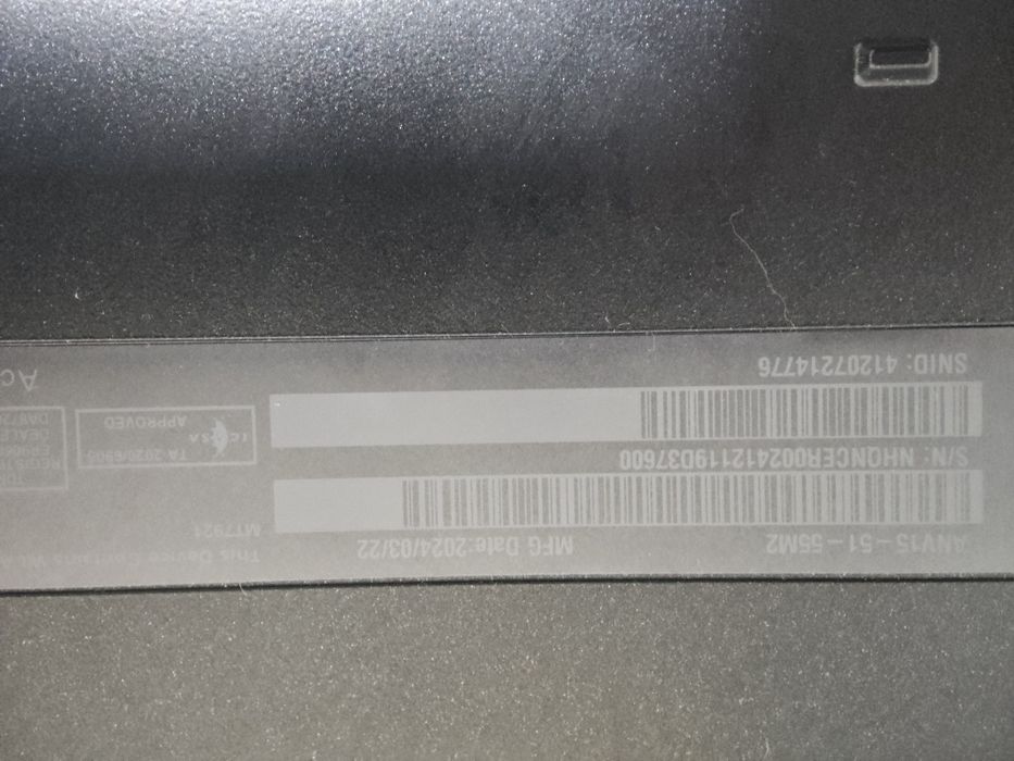 Продам ноутбук acer nitro v15