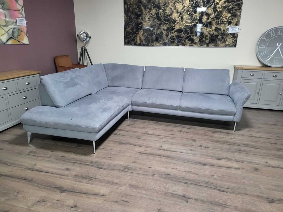 ПРОМОЦИЯ!!! Сив ъглов диван от плат "ZE-EM22011"