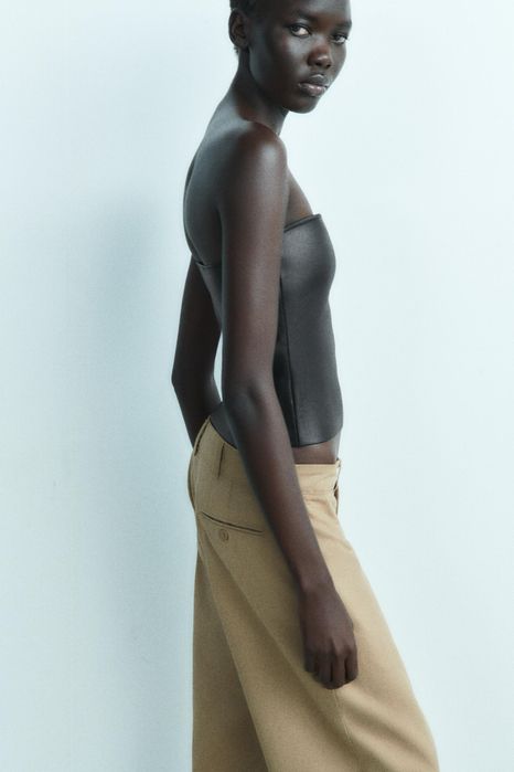 Кожено бюстие / корсет Zara / Зара М