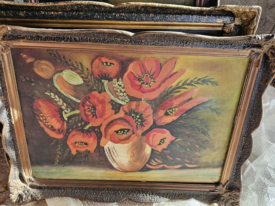 Tablouri pictura manuala pe pânză cu ramă din lemn