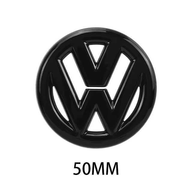 Emblema Negru Lucios VW Volkwagen Pentru Volan GTI GTD R Line, 50mm