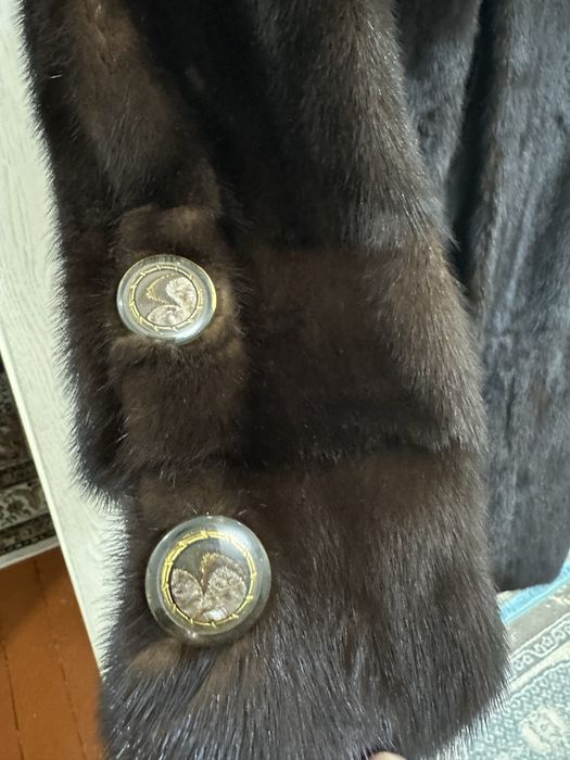 норковая шуба с капюшоном