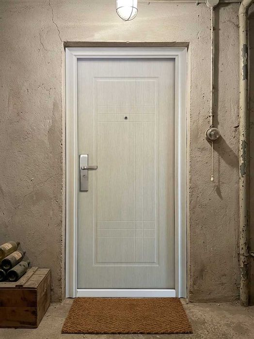 Usa Intrare Metalica Dreapta Bej Apartament Birou Sediu LIN 205x88cm + LIVRARE GRATUITA !