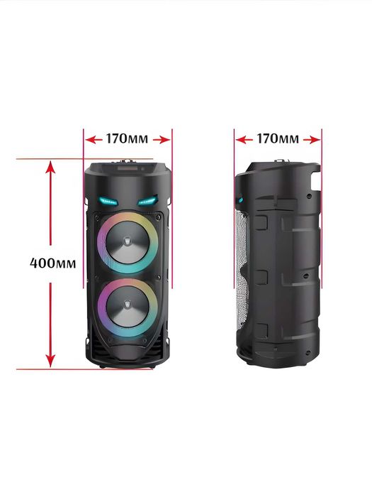 Bluetooth Kolonka Karaoke ZQS | Mikrofon + Pult | Kuchli Bass