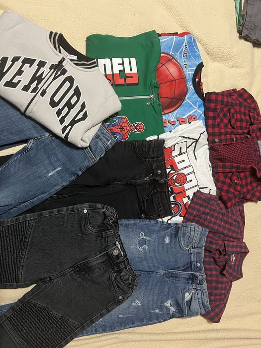 Пролетен лот за момче 5г/116 дънки, ризи, екип Спайдърмен