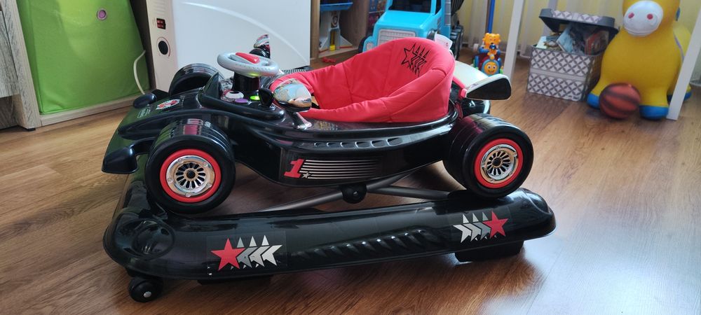 Проходилка Asalvo Hamilton Black, С играчки и звуци
