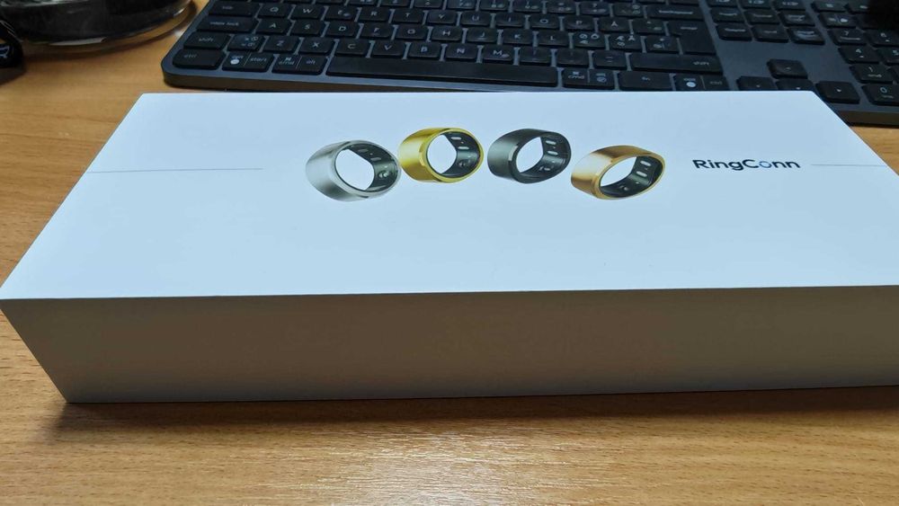 Inel inteligent RingConn Gen 2, Size 14, IP68, Future Silver (nu Oura)