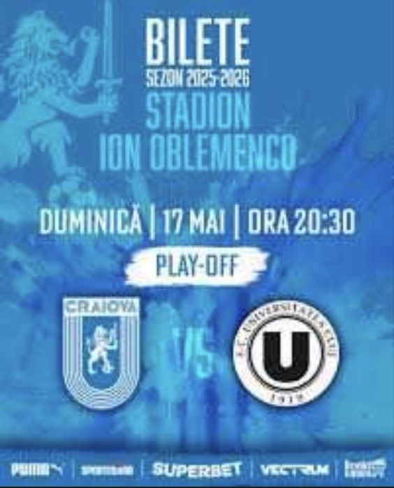 Vand bilete U.Craiova-U.Cluj