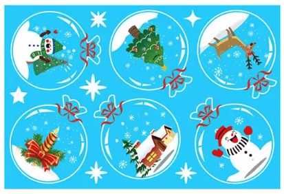 Лепенки стикери Коледа