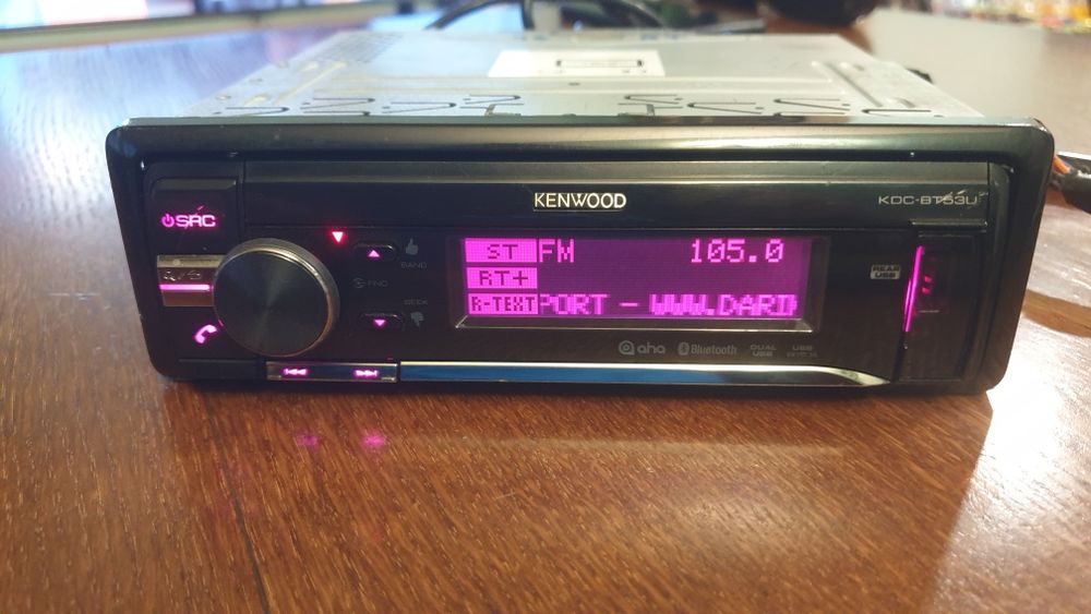 Авто радио плеър музика за кола Кенуулд Kenwood CD MP-3 USB AUX Bluetooth Блутут Цветове