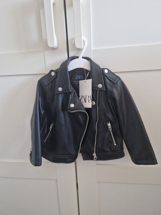 Кожено яке за момиче Zara 12-18 М