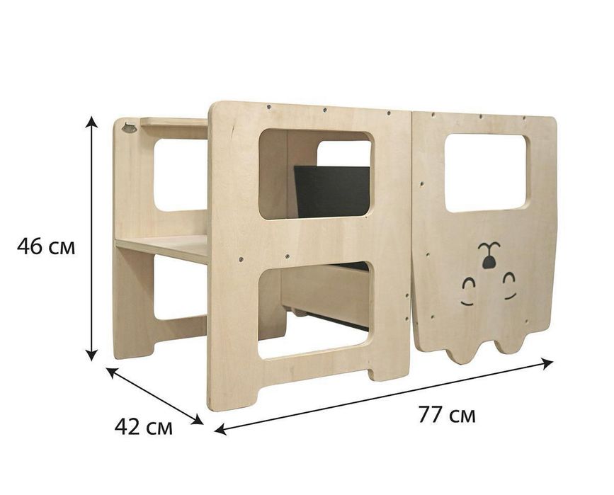 Обучителна помощна кула 3-в-1 Монтесори