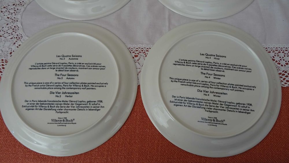 Villeroy и Boch, колекционерски чинии четири сезона NAIF .