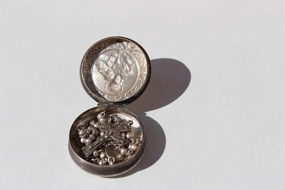 Set rozar/matanie si cutie ARGINT 800, lucrat manual