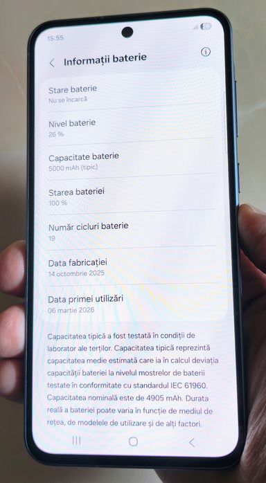 SAMSUNG A56 5G Awesome Graphite Duos 8/256 GB ca nou, fullbox + cadou!