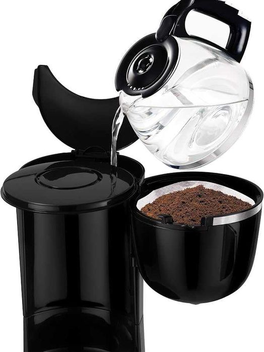Tefal Кафеварка за филтърно кафе, 6 чаши, 0,6 л, 1000 W, черна