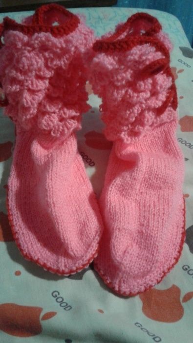 вязаные сапожки -носки