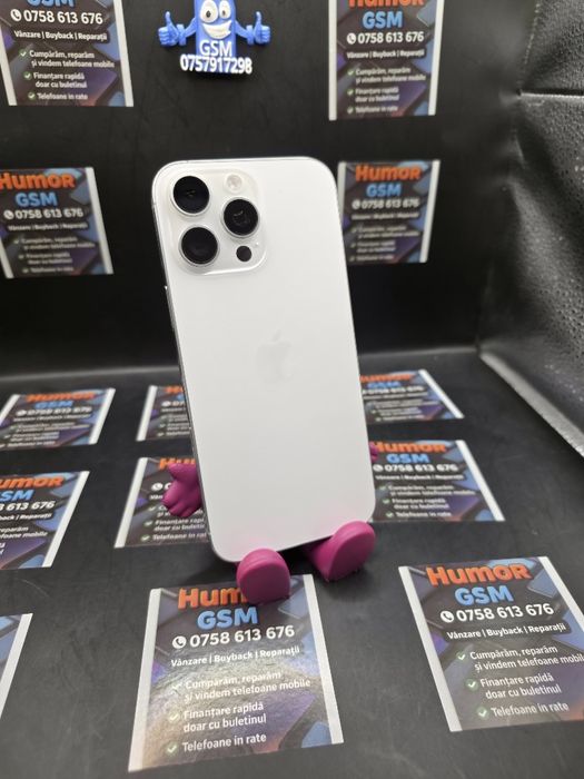 iPhone 16 Pro Max / White Titanium / 512GB / Baterie 100% / Garanție