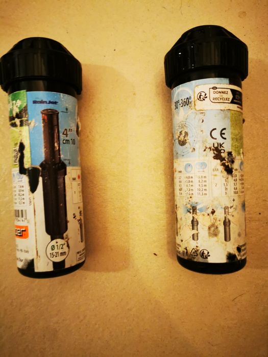 2 Aspersore rotative irigatii subterane Rain Bird, unghi irigare 360°