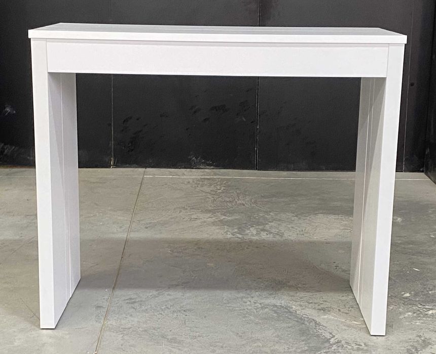 Consola extensibila alba - noua, in colet, 90x44/108/172x77.5