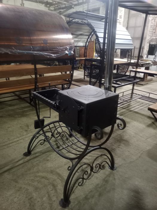 Мангал с печкой .