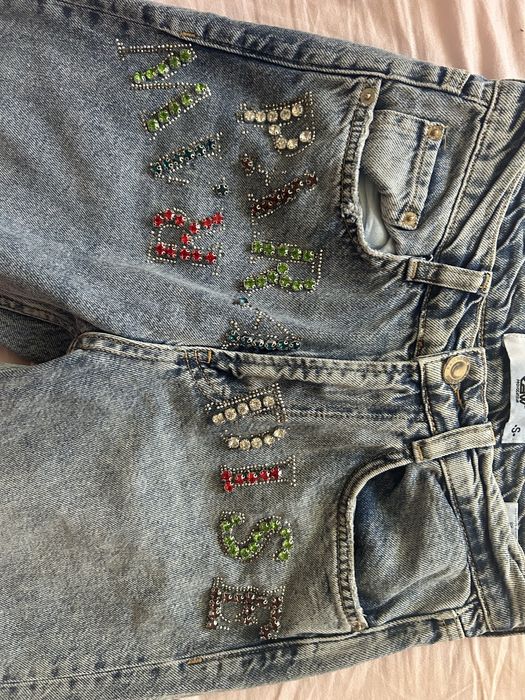 Уникални дънки с камъни - модел "PARADISE"