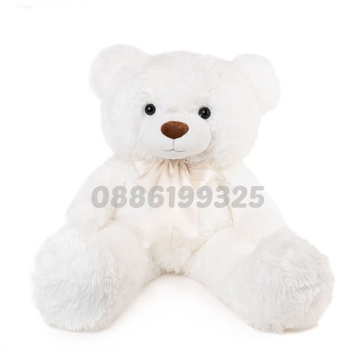 Голямо плюшено Мече, 100см Голям плюшен Мечок Розов/Бял, Голяма Мечка