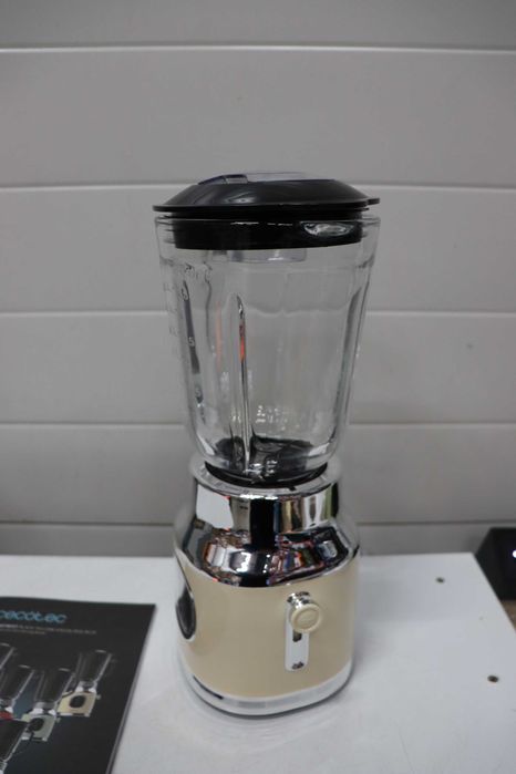 Блендер Cecotec Yellow RetroTwist 800 W, стъклена купа 1л