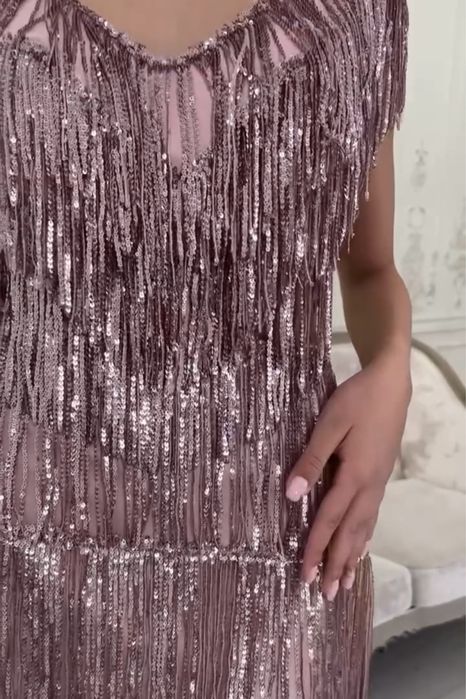 Платье танцующее розовое