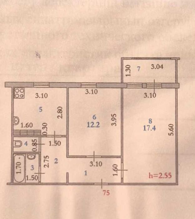 Срочно продам 2к.кв., ул.Братьев Жубановых 202.