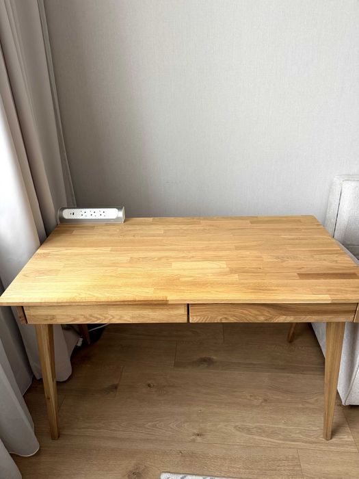 БЮРО ОТ ДЪБ МАСИВ С 2 ЧЕКМЕДЖЕТА БОН 120/65/75 СМ