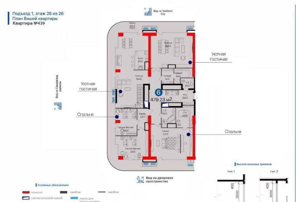 Продается 4х ком квартира, ЖК NRG U Tower, ор-р: 547м²