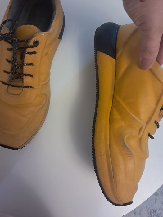 Adidasi galben/mustar piele