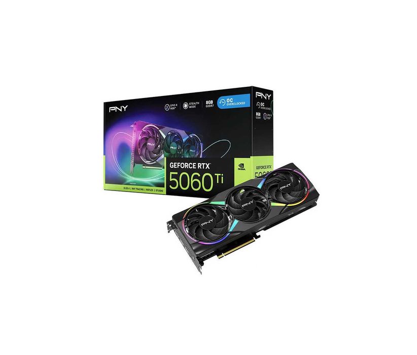 ' Видеокарта PNY RTX 5060 Ti EPIC-X RGB OC 3X 8GB