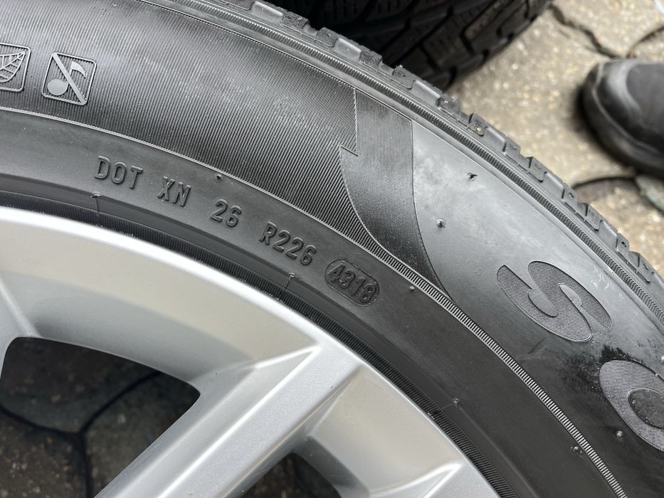 Jante aliaj 5x112mm, anvelope iarna 255/55 R19, VW Touareg 3, Phaeton, Tiguan, Passat