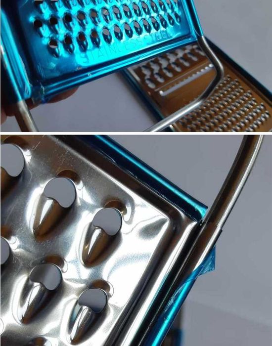 2 răzătoare oțel inox + 2 butoni inox pentru capace