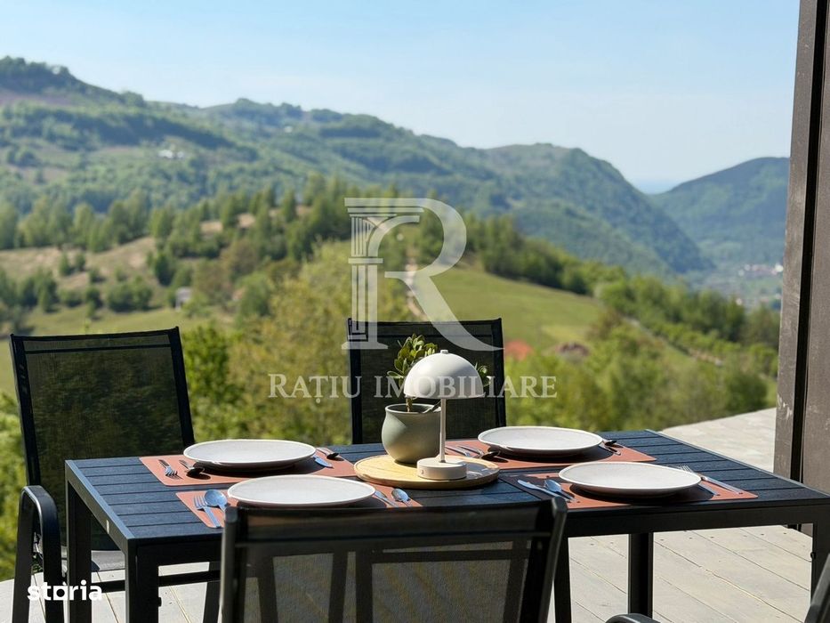 Cabană nouă off-grid de vânzare | Priveliște panoramică | Munteni