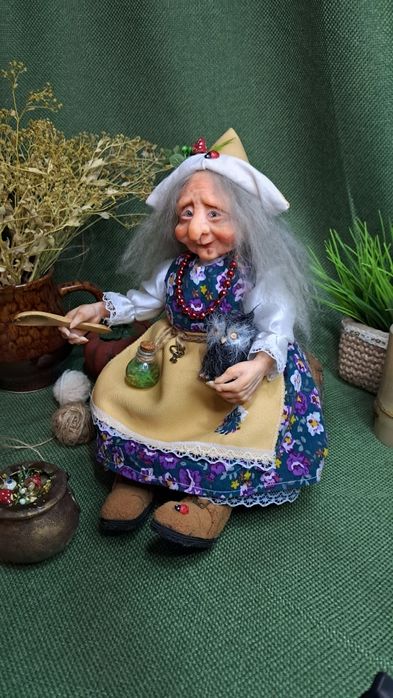 Баба Яга интерьерная кукла
