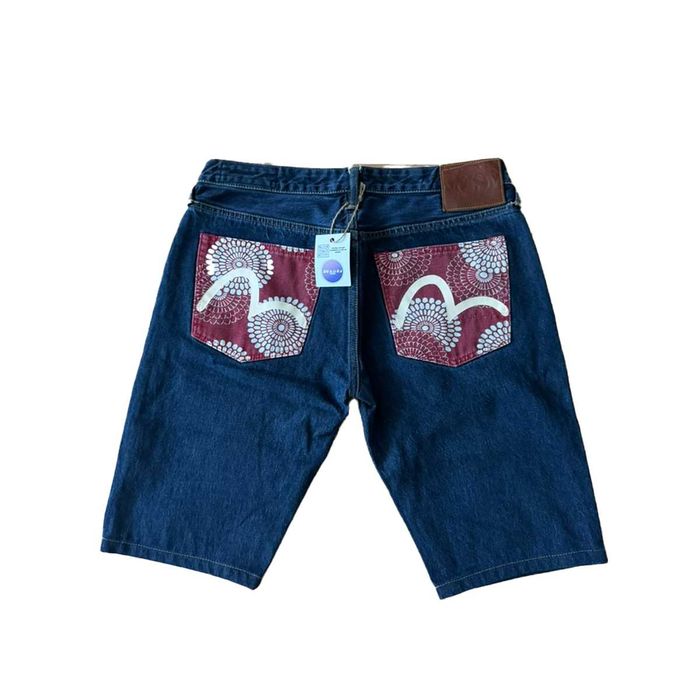 Blugi Evisu Seagull Pocket Logo Denim Jorts, fit de 32