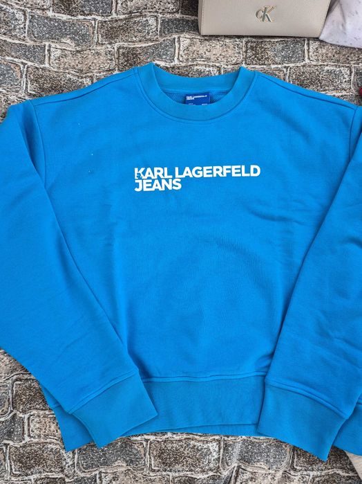 Karl Lagerfeld jeans суичър в синьо