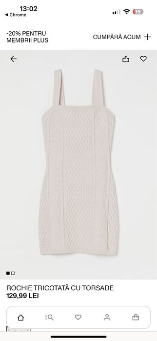 Set rochie -pulover tricotat H&M