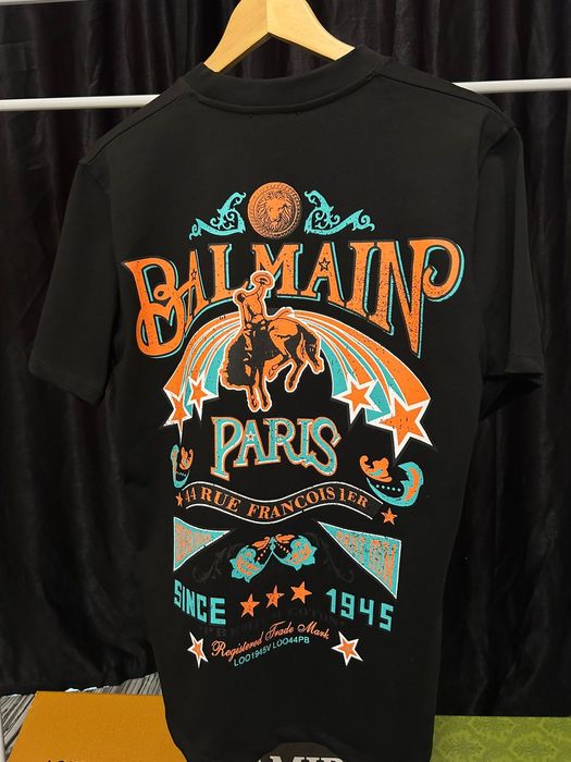 Tricou Balmain Paris - marimi s-xxl model nou premium bumbac