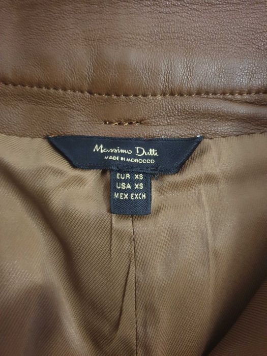 Кожен панталон Massimo Dutti
