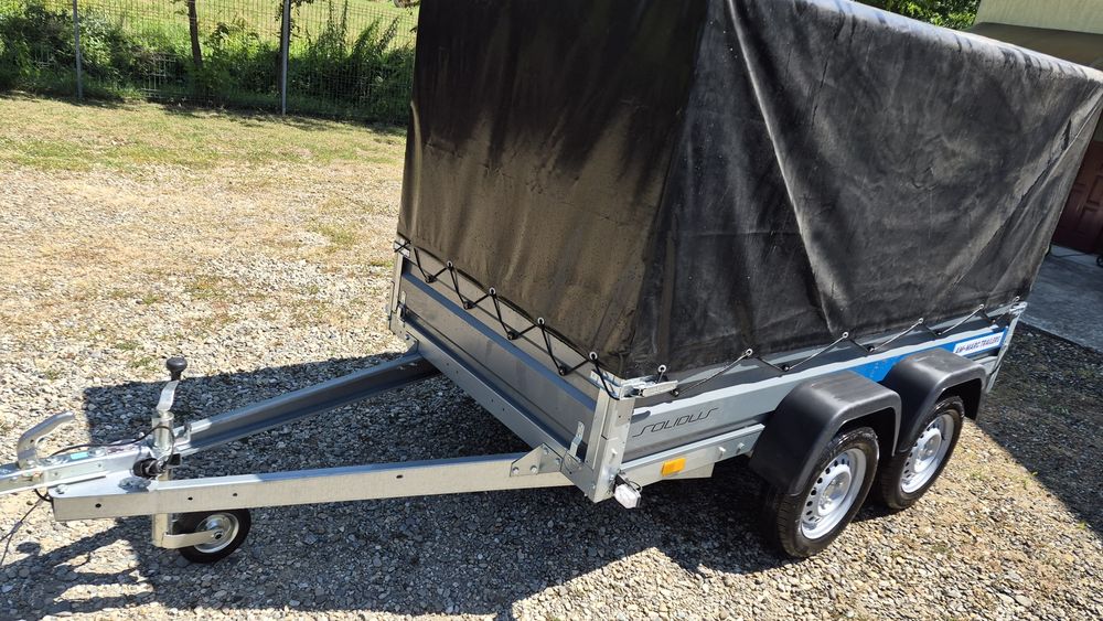 Remorca 750 kg cu doua axe si prelata cat B
