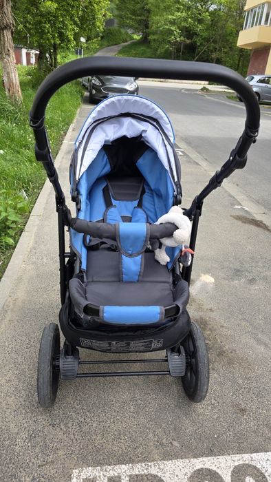 Cărucior 3 în 1 Kraus Clasic Blue - Krausman  Testat ADAC