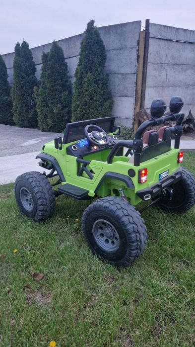 Masinuta electrica pentru copii Monster Truck SX1719, 4x45W, baterie 12V 10 Ah, iluminat LED, culoare verde