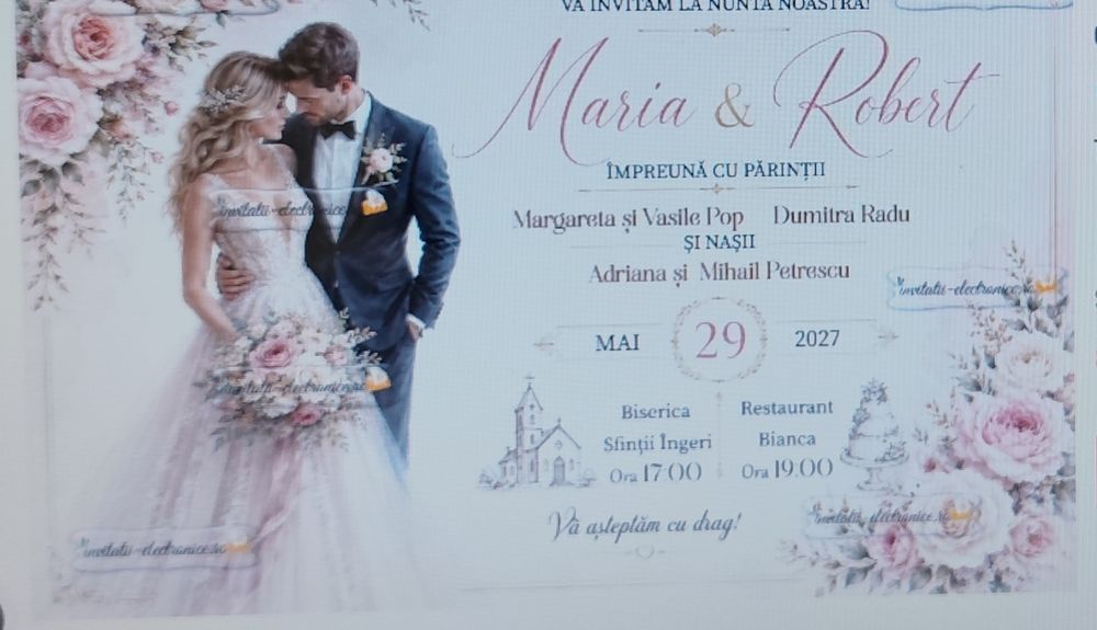 Invitație nunta personalizate