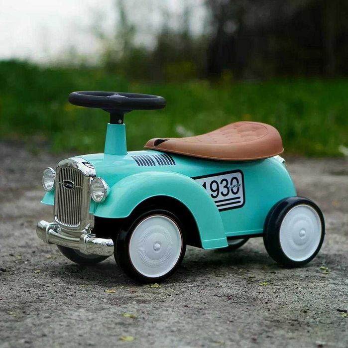 Premergator fara pedale, Kinderauto Retro Baby Car cu roti moi Green