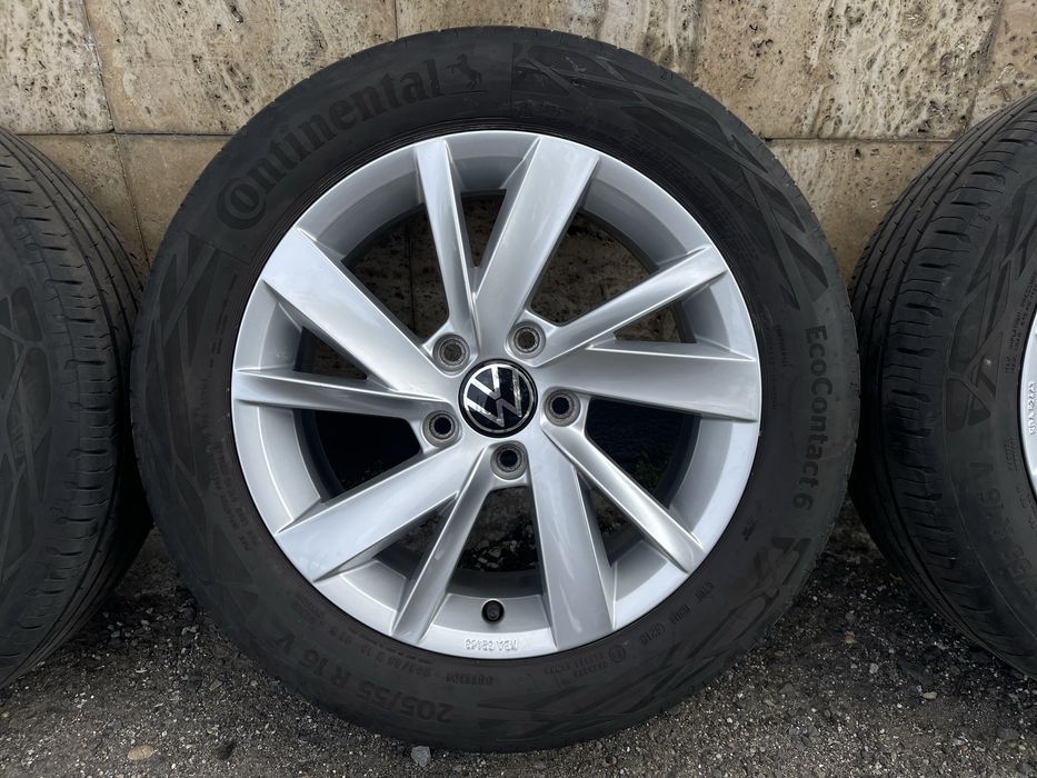 Set Roti Jante 16 Originale 5X112 VW Golf 8 7 6 5 Caddy Jetta Touran Passat Sharan Skoda Seat Anvelope vara 205 55 R16