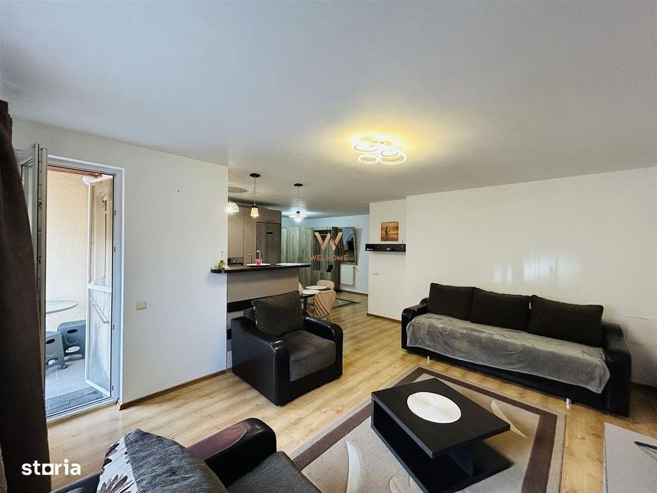 Apartament mobilat si utilat, 3 camere, balcon, zona Rahova